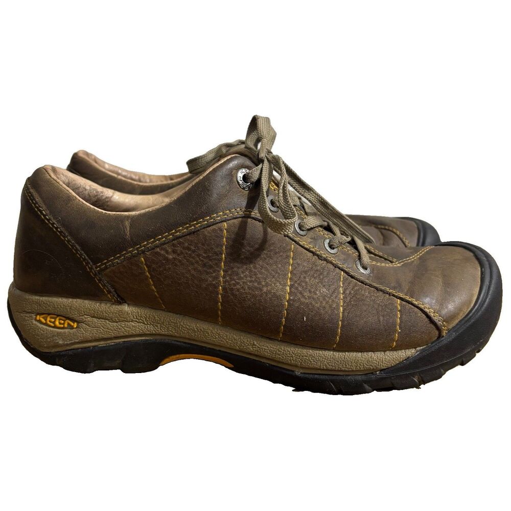 Keen Presidio Shoes Women's 10 Brown Leather Lace Up Sneakers Hiking Walking